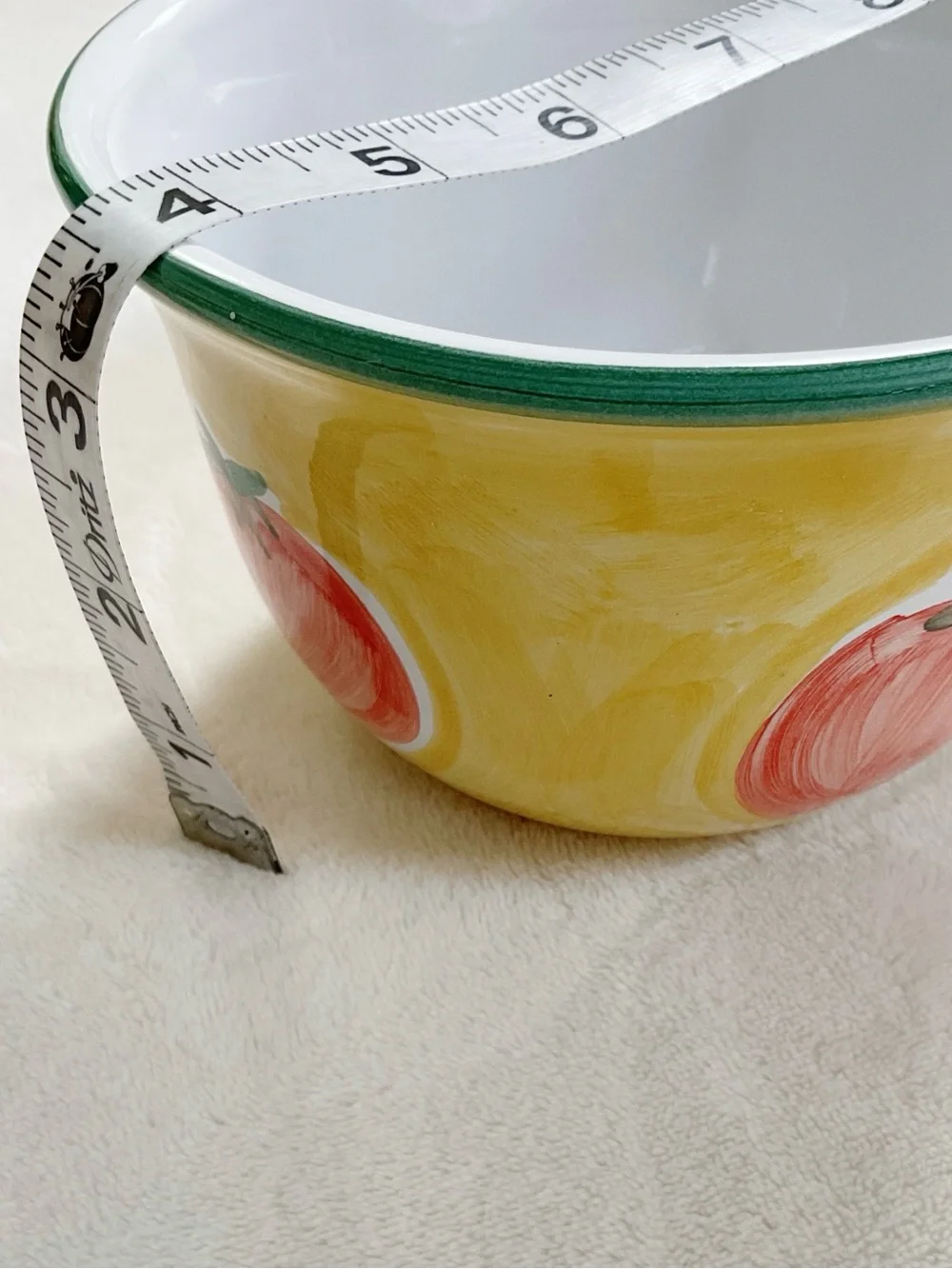 Vintage Pottery Barn Italy Hand Painted Tomato Serving Bowl Tuscan Farmhouse